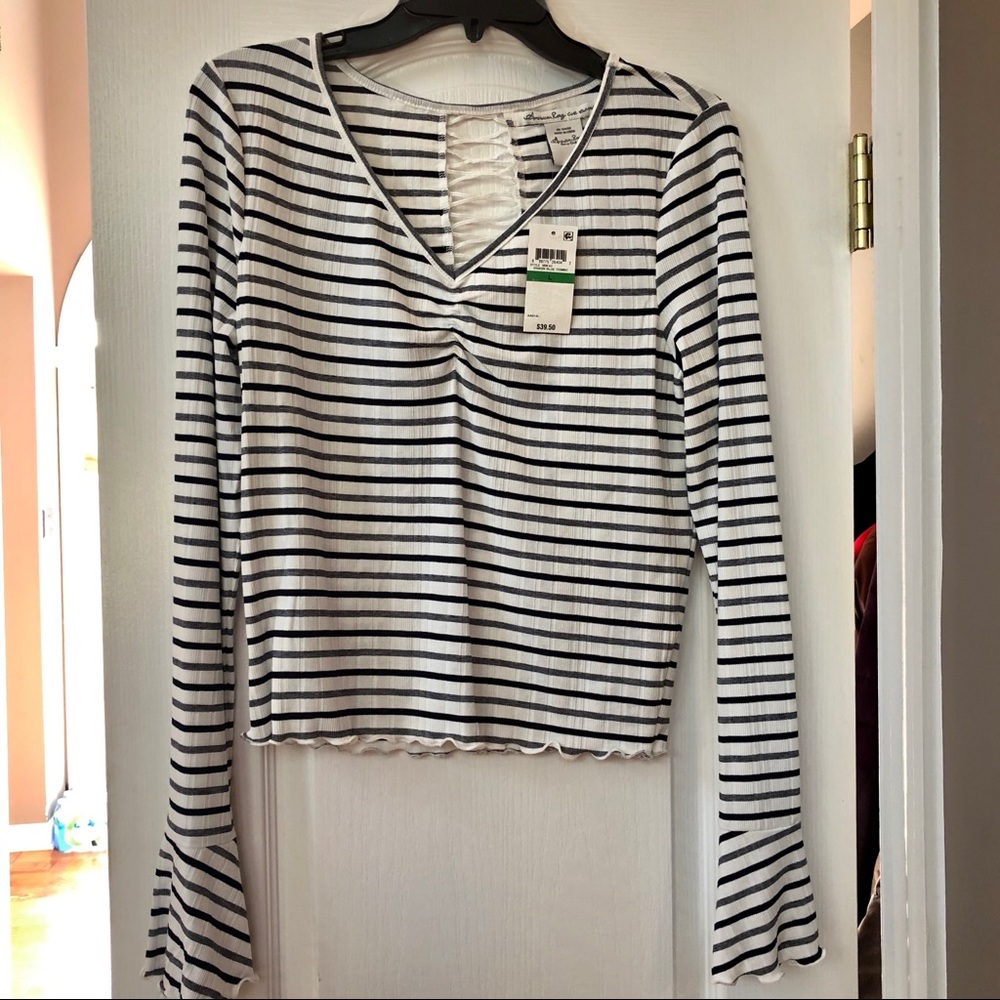 American Rag ensign blue  and white  shirt